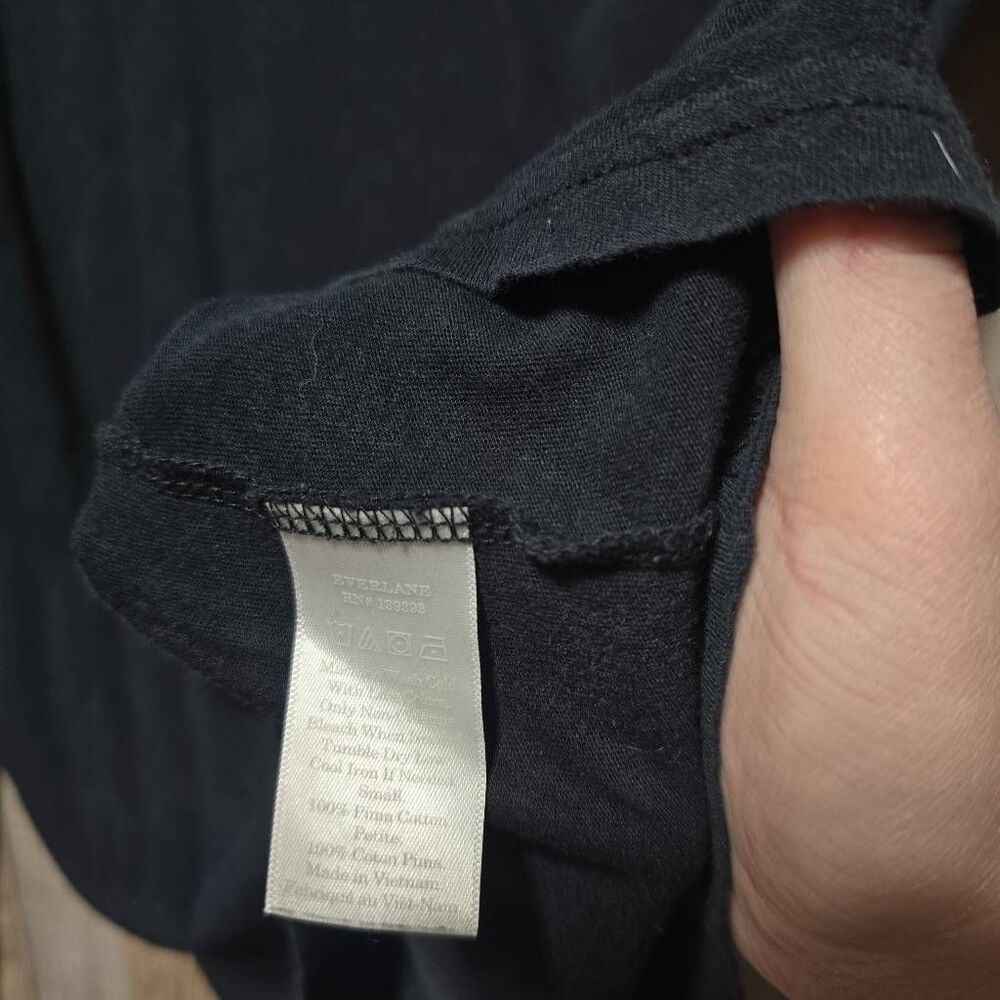 Everlane Black Pima Cotton Basic Long Sleeve Tee - image 4